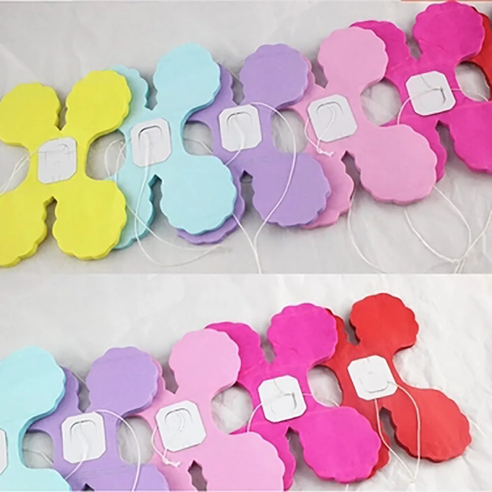 1pc 3m Four Leaf Clover Paper Garlands Craft DIY Wedding Home Decoration Reusable Bunting Baby Shower Birthday Party Supplies