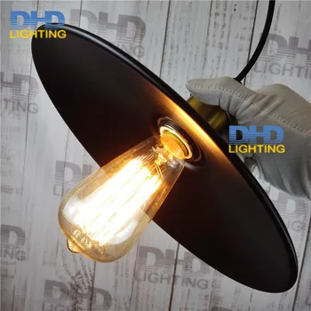 

Loft Vintage Pendant Lamp Dia 260mm E27 Aluminum black Iron Metal Retro Northern Europe Industrial Style Edison Pendant Light