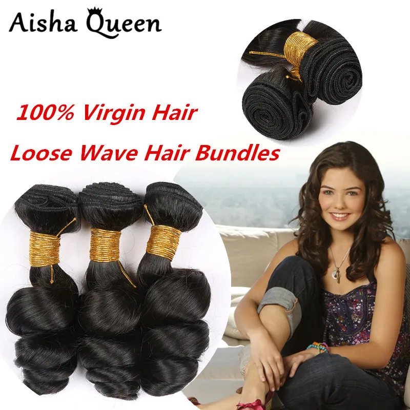 

Malaysia Virgin hair Loose Wave Hair Bundles Weft Cheap Human Hair Weave Beauty for black women