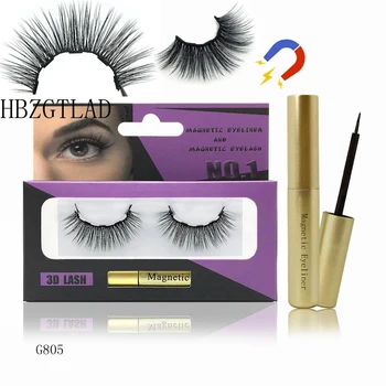 

Magnetic Liquid Eyeliner With Magnetic False Eyeashes Waterproof Natural Easy To Wear Makeup Tool Magnet 3D Lashes Extension Set