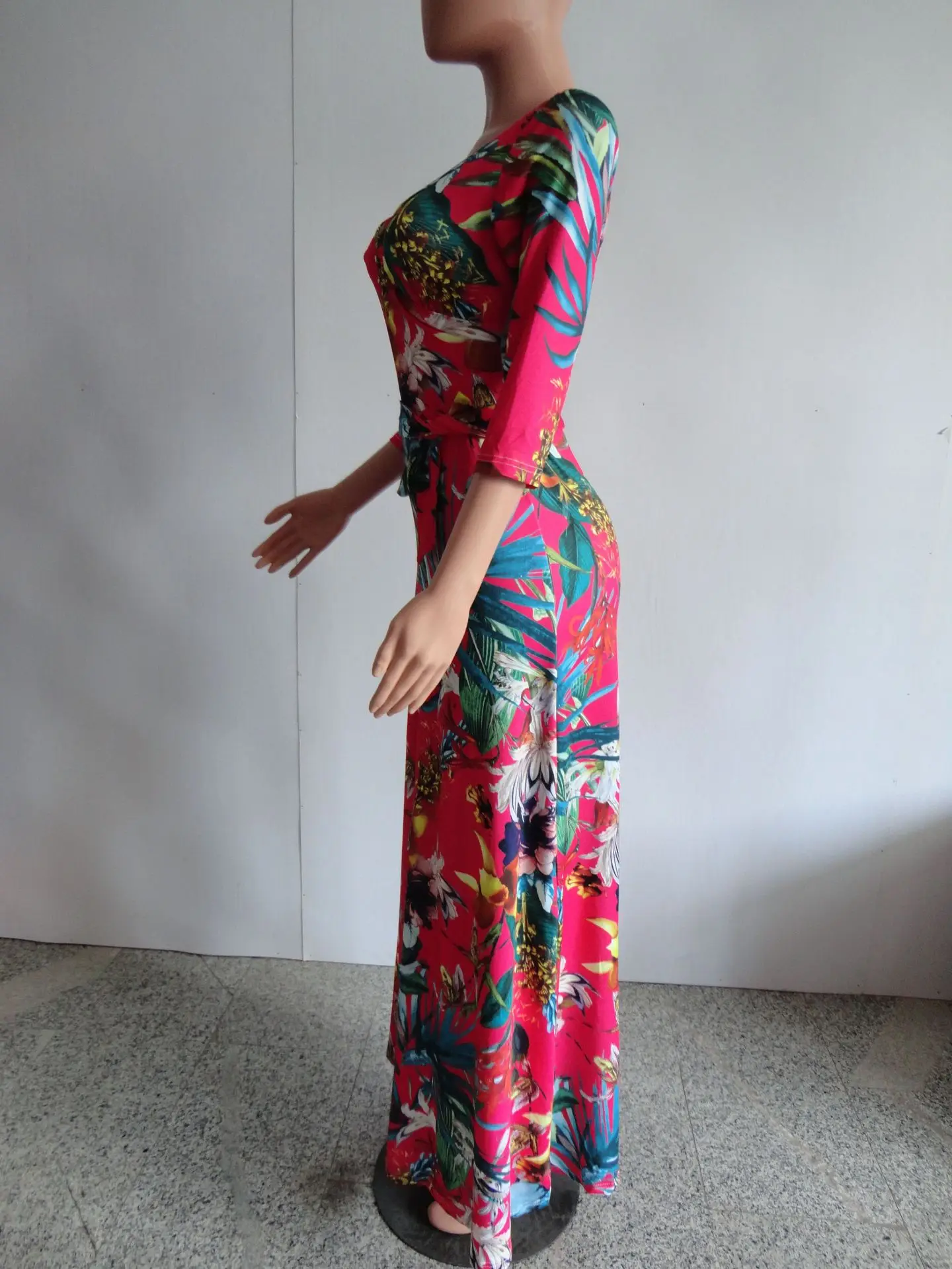 2018 модные летние и осенние Европа и США глубокий v-образный вырез с открытой спиной шифоновое платье Dashiki африканских одежда