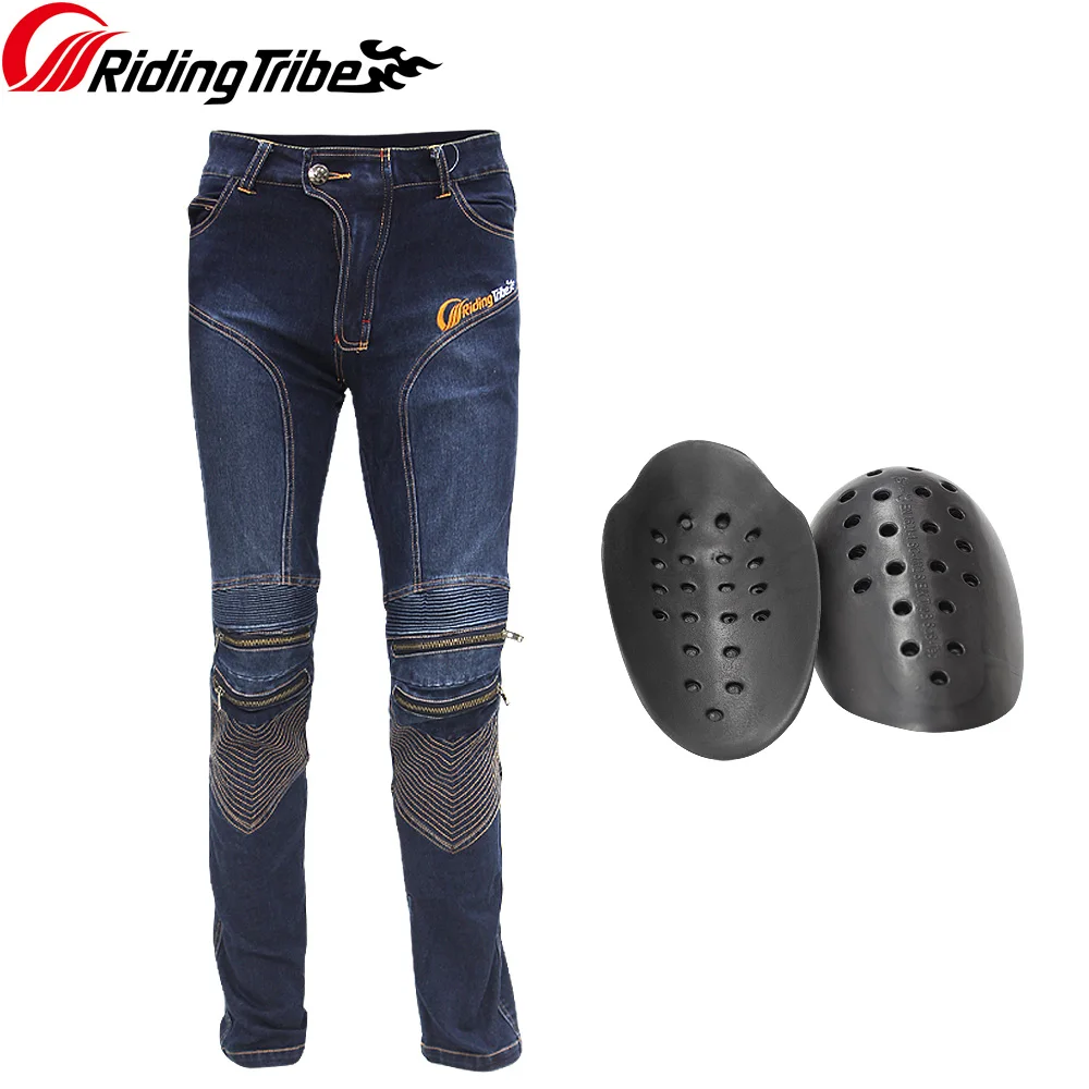 Riding Tribe Men's Motorcycle Moto Jeans Slim Fit Protective Motocross Pants Motorbike Racing Breathable Stretch Biker Pants