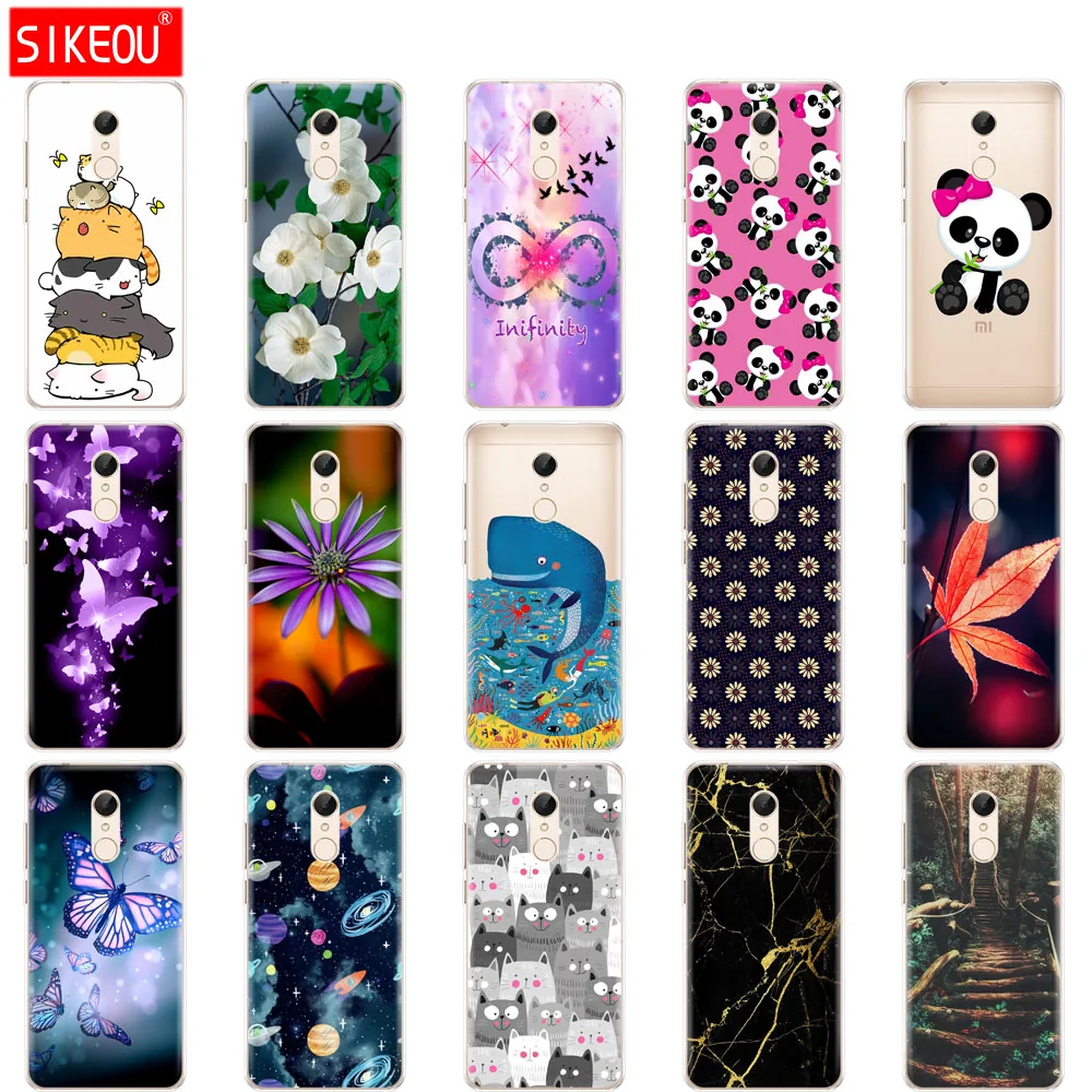 Silicone Case for Xiaomi Redmi 5 case 5.7 inch phone cover for xiomi Redmi 5 Plus 5.99 Inch funda Print Painted Shells Bags
