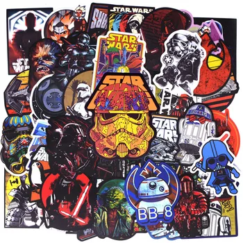 

50pcs/pack New Super Cool Star Wars Stickers for Luggage Laptop Decal Skateboard Stickers Moto Bicycle Car Guitar Fridge Sticker