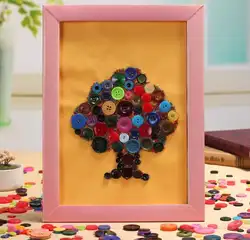 Diy цветные наклейки для кнопок цветок головоломка для детей ручной работы творческого обучения Обучающие
