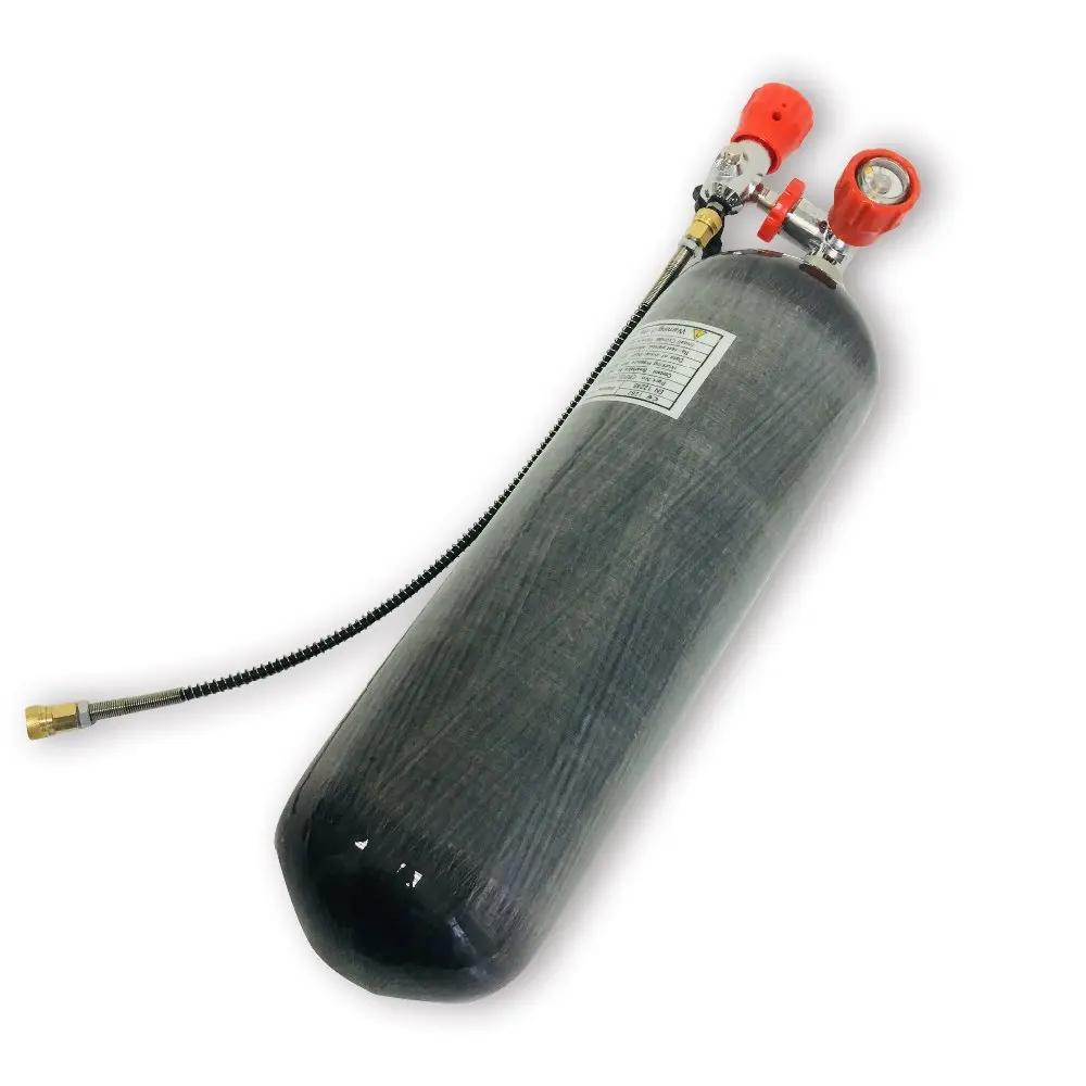 AC168101 Новый 6 8l 300bar 4500psi Пейнтбольный бак SCBA воздушный цилиндр для PCP винтовки Охота
