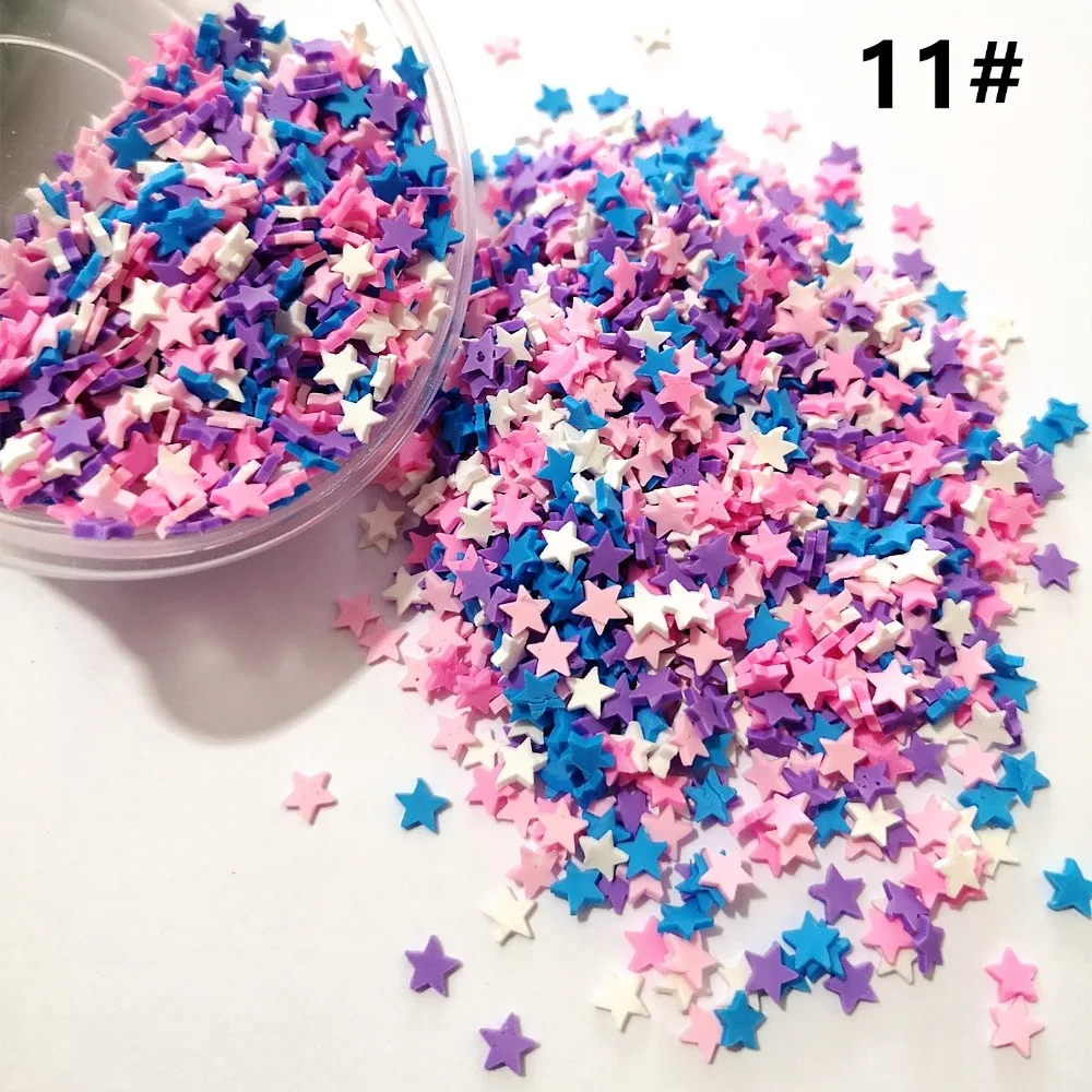 100g Mixed Color Clay Chocolate Sprinkles Heart Shaped DIY Parts Fake Cake Decorating Polymer Clay Sweets Deco Decoration