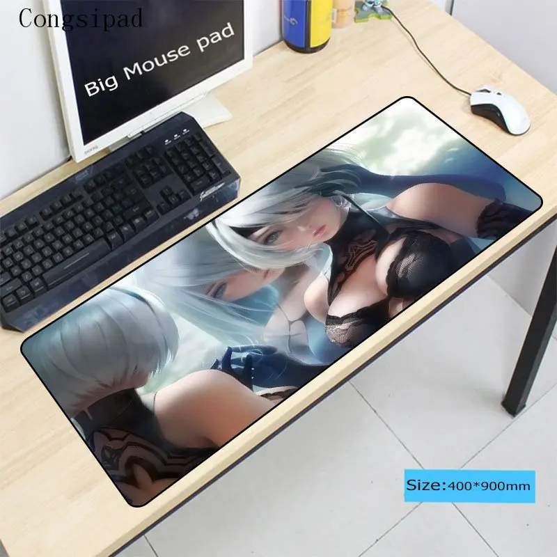 

Congsipad Nier Automata Anime Girl Large Mouse pad Gamer Keyboard Mat XL Table Protector Soft Gaming Mousepad for CSGO DOTA LOL