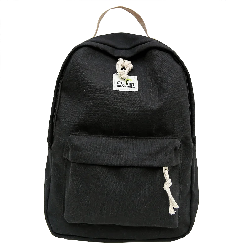 Women Backpack Canvas Solid Color Backpacks Boy&Girls School Bag