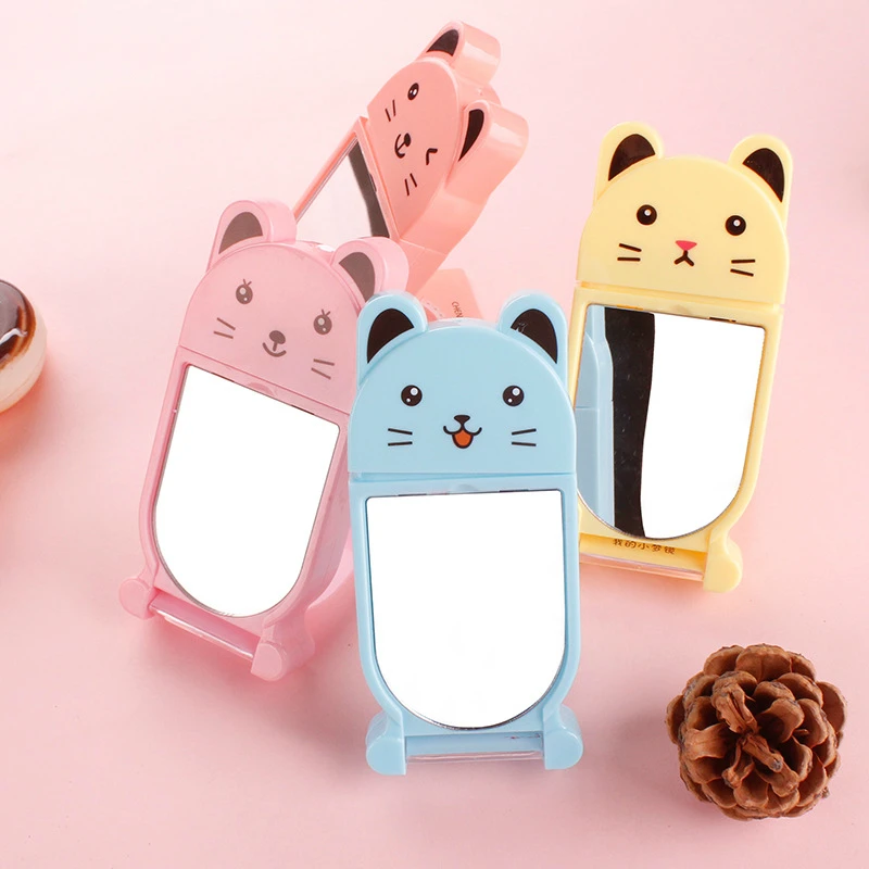 Coloffice Kawaii маленькое зеркало Многофункциональный коррекция ленты Креативный