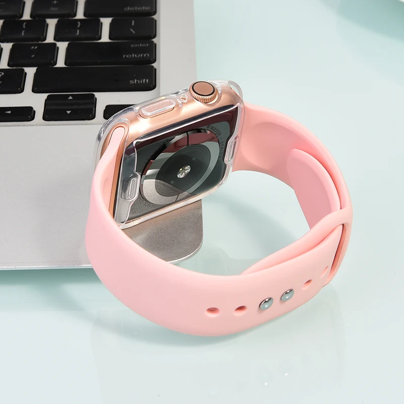 Screen Protector case For Apple Watch 4 band apple watch Case 360 Clear TPU Cover Full bumper For Iwatch band 42mm 38MM 44mm 40 Screen Protector case For Apple Watch 4 band apple watch Case 360 Clear TPU Cover Full bumper For Iwatch band 42mm 38MM 44mm 40