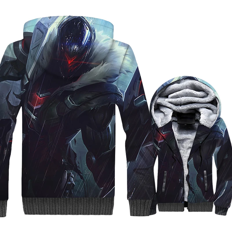 

Game 3D Print Hoodie Men Game Hooded Sweatshirt 2018 New Design Winter Thick Fleece Warm Zipper Coat Jacket Hip Hop Streetwear