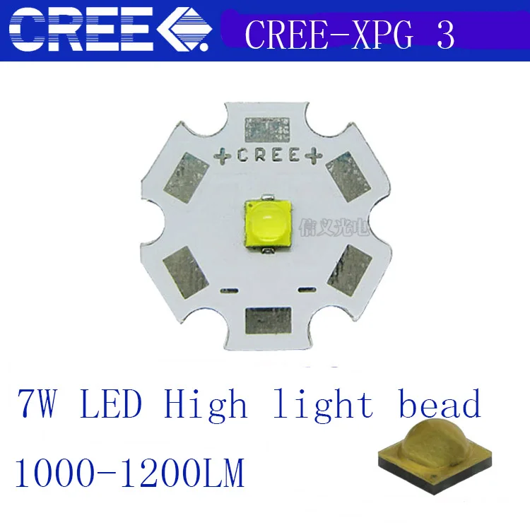 

2pcs Cree XLamp XPG3 white/warmwhite 1W~7W LED Light Lamp on 20mm/16mm/14mm/12mm/8mm pcb