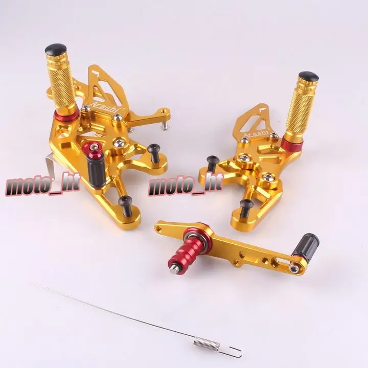 

Motorcycle Rearset Footpegs Footrest For BMW S1000RR 2015, CNC Machined Aluminum Alloy Gold Color