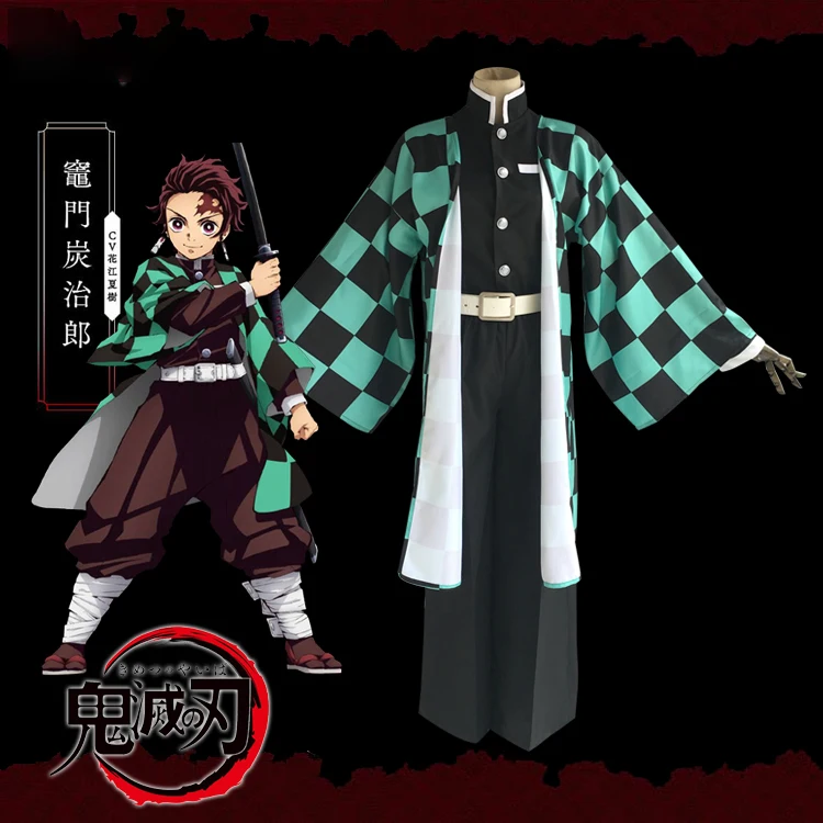 Аниме демон убийца Косплей Костюм Kimetsu no Yaiba Kamado Tanjirou Nezuko Agatsuma Zenitsu Tomioka Giyuu костюм