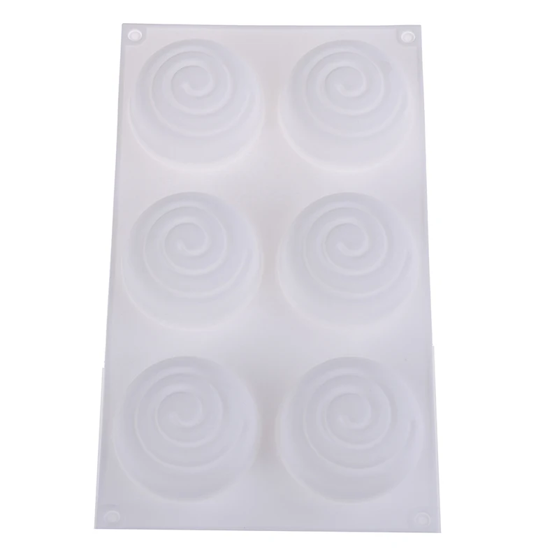 Круглая силиконовая форма для мыла, 6 полостей, мусс, форма для изготовления мыла вручную, формы для рукоделия