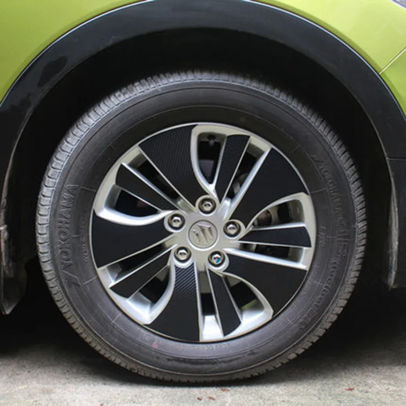

(FOR 4 WHEELS R16'') FOR SUZUKI S-CROSS SX4 CROSSOVER CARBON FIBER VINYL WHEEL HUB TRIM STICKER CAR-STYLING