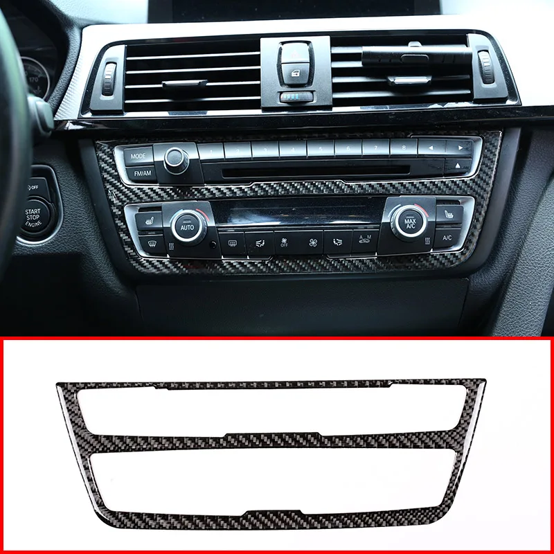 

Real Carbon Fiber Style Car Center Decoration Frame Trim For BMW F30 F32 F34 3 4 Series GT 2013-2019 Accessories