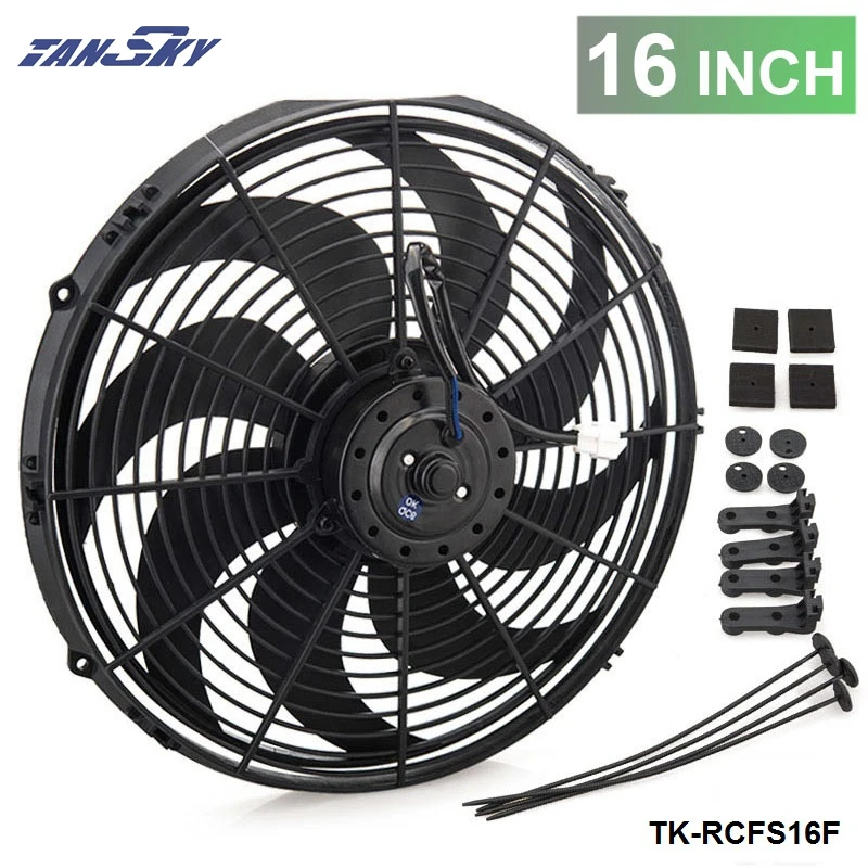 TANSKY - 16" Universal 12 V 150W EPMAN Slim Pull Push Racing Electric Radiator Engine Cooling Fan TK-RCFS16F