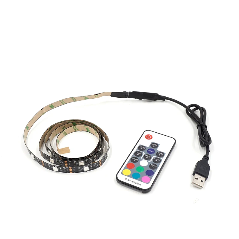 USB Светодиодные ленты RGB DC5V с 17 клавишами RF контроллер для детей от 1 года до 5 лет