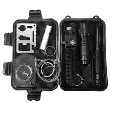 10 в 1 комплект для выживания Открытый Отдых Путешествия многофункциональный первой помощи SOS Набор предметов на случай чрезвычайной ситуации принадлежности для тактического выживания комплект оборудования