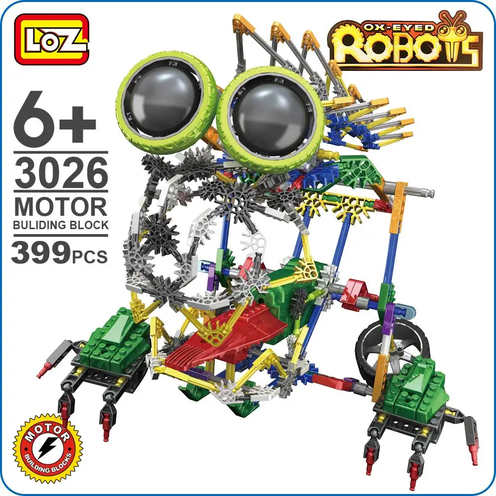 

LOZ Building Blocks Educational Toys Kids Motor Building Block Chomp Robots Electric Motors Bricks DIY Plastic Assembly Toy 3026