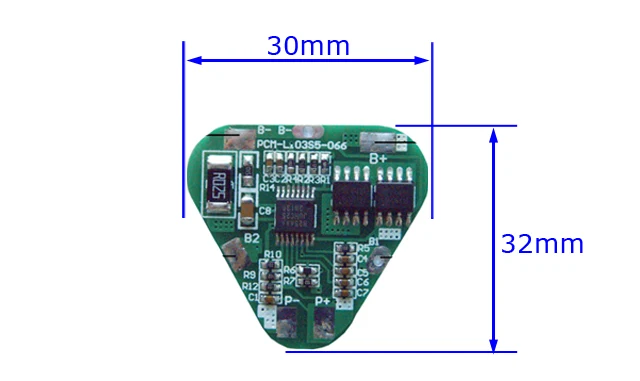 Модуль цепи защиты квадратный PCM для 3S 10,8 v 11,1 v Li-ion Li-Po зарядка/разрядка/контроль короткого замыкания 4-7A SMF