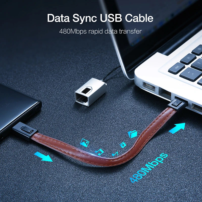 Быстрое зарядное устройство USB кабель для Xiaomi 8 7 6 кожаный мини брелок Быстрая