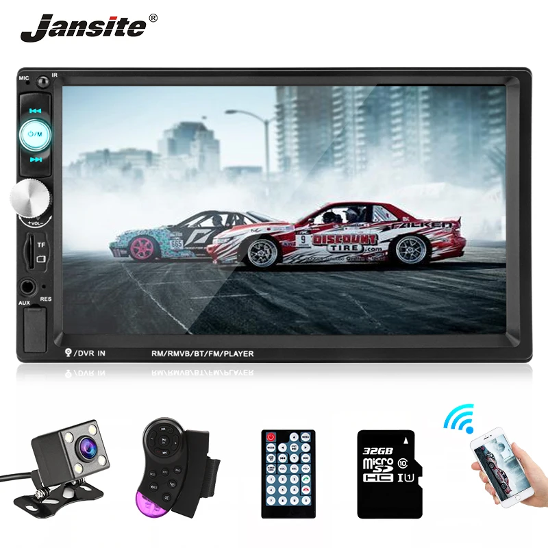 

Jansite Car Radio DVD MP5 player Digital Touch screen TF USB FM Multimedia player mirror 2DIN car autoradio with Backup Camera