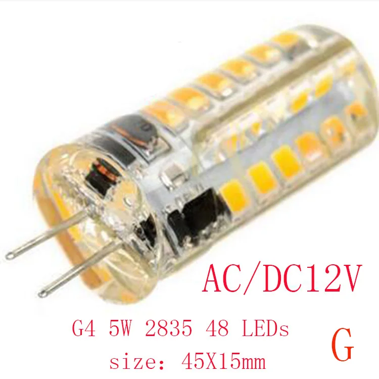 5 шт. G4 лампочка AC/DC 12 В 2 Вт 3 Вт 4 Вт 5 Вт 6 Вт COB SMD 3014 SMD 2835 SMD светодиодный светильник Замена галогенного прожектора люстра G9