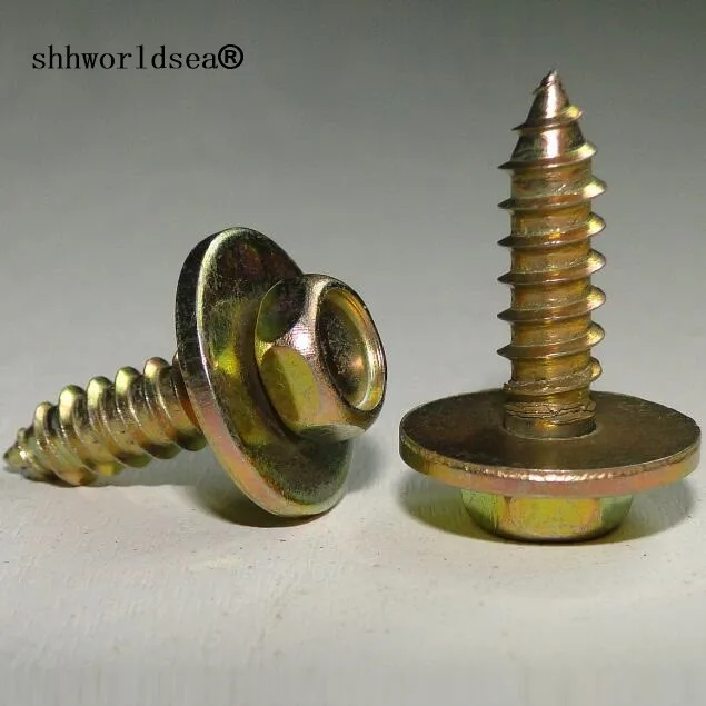 shhworldsea Free Shipping 100PCS Colored zinc plated screws Auto Metal