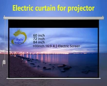 Electric curtains 60 72 84 100 inch 16:9 or 4:3 Motorized Screen for All LED LCD DLP Laser Projector Electric Projector Screen
