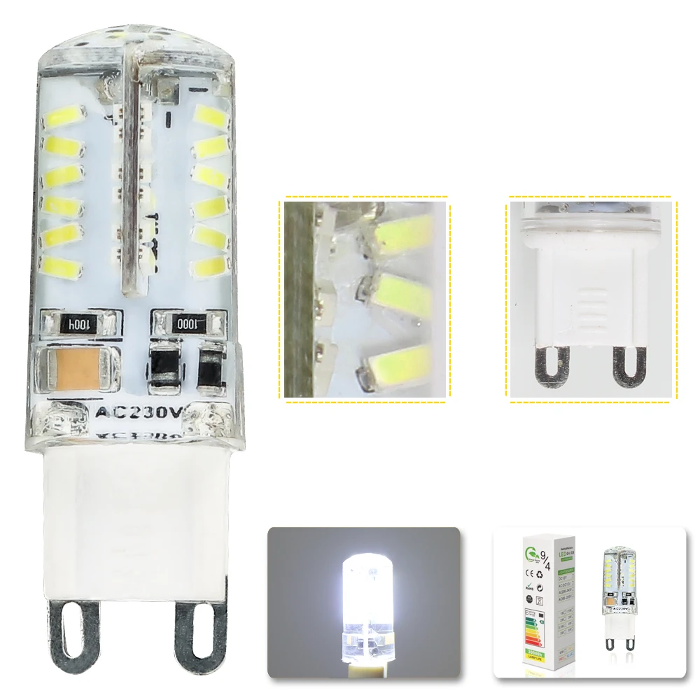 

1PCS G9 LED Lamp No Flicker AC110V 3014SMD 5W LED Light Bulb 350LM super bright Chandelier LED Light replace 30W Halogen Lamp