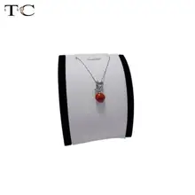 Завод Qutlet ювелирные изделия дисплей 8 см высокий кулон ожерелье держатель стенд белый PU кожа ювелирные изделия показаны Органайзер чехол