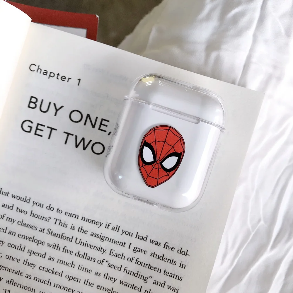 

hot fashion brand IRON dickie captain spider man case for Airpods lovely cartoon image Apple Airpods2 bluetooth earphone case