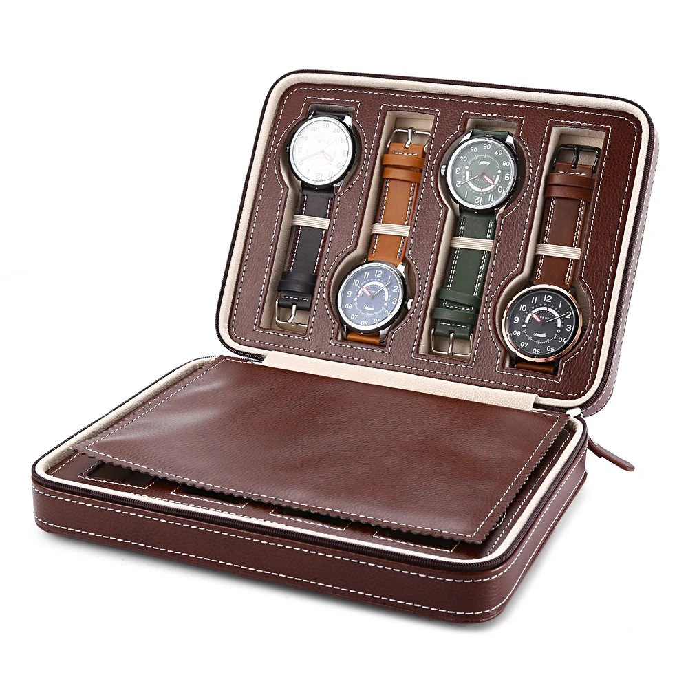 Watch Box 8 Grids Travel Storage Case Organizer