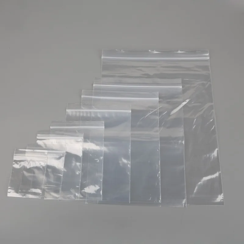 

Heavy-Duty Various Sizes Reclosable Plastic Packaging Bags Zip Lock Poly Zipper Clear Ziplock bags(pack of 100) High Quality