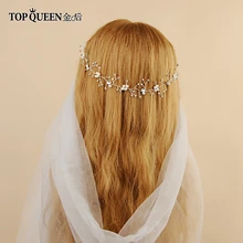 TOPQUEEN HP119 головной убор невесты повязка на голову аксессуары для волос для невесты хрустальные стразы бисером