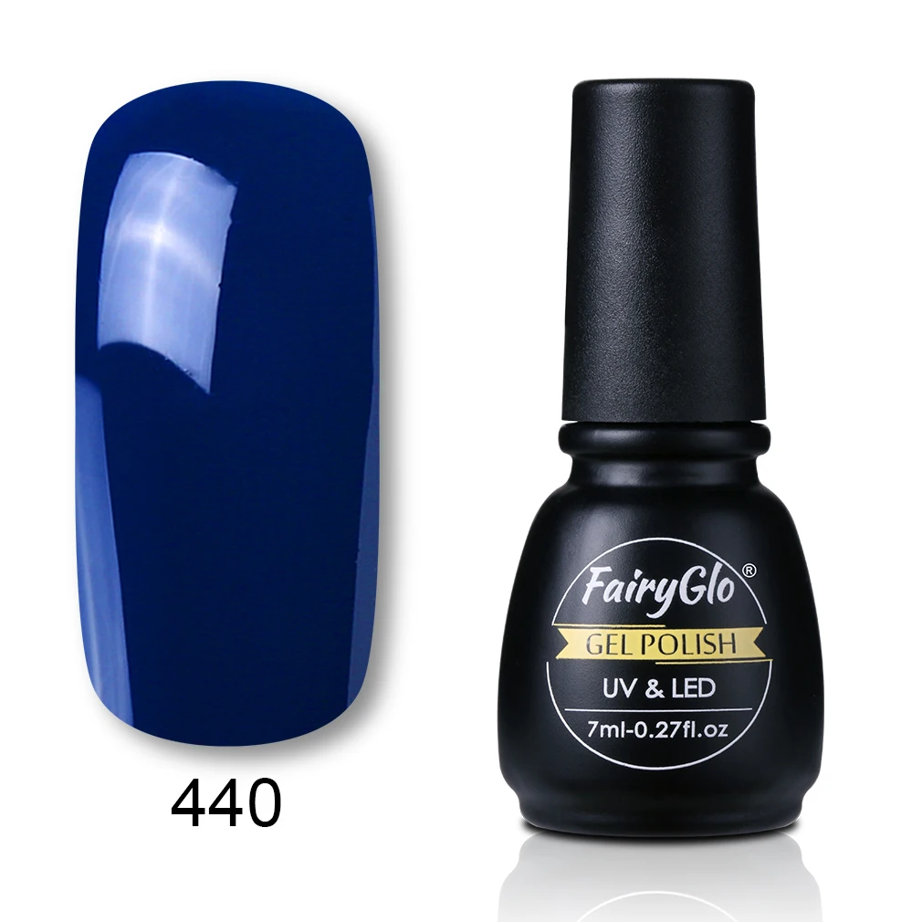 FairyGlo Гель-лак для замачивания 7 мл буферная пилочка набор для ногтей Гель-лак чистый цвет акриловый набор для ногтей Сделай Сам дизайн ногтей УФ чернила гель-лаки - Цвет: 440