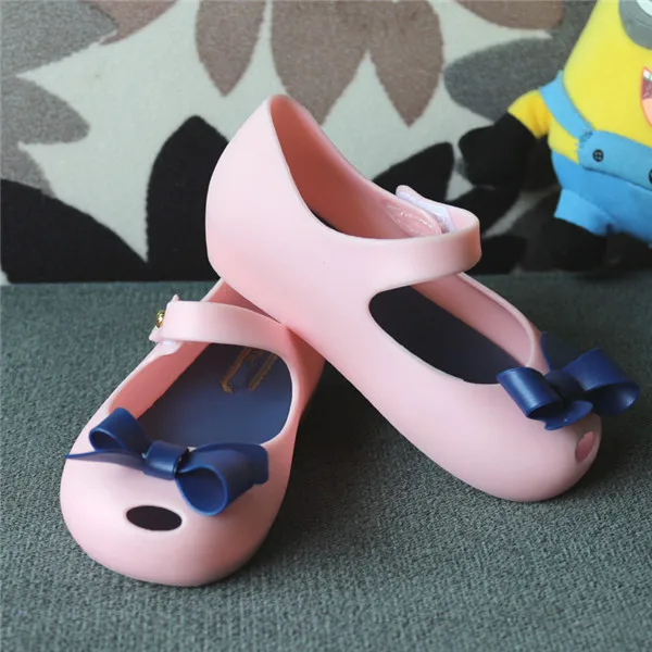 Мини Мелисса милый Микки Минни Мелисса желе девушки мягкие комфортные сандалии 15-18 см детская обувь сандалии высокое качество - Цвет: pink