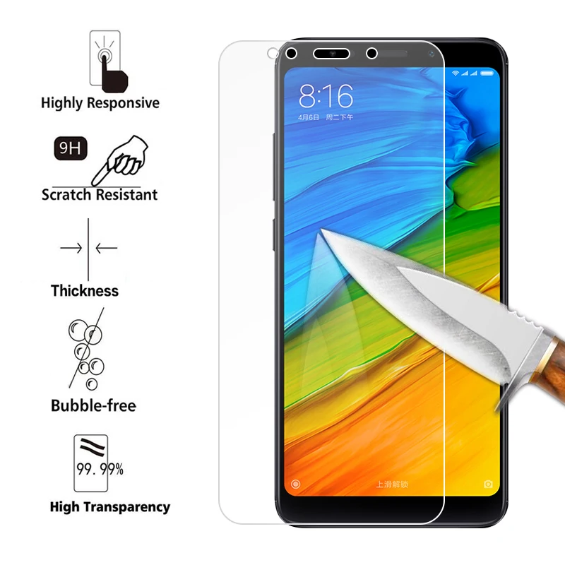 

9H Tempered Glass for Xiaomi Mi 5X A1 6X Mi A2 Lite Safety Glass Screen Protector Redmi Note 6 Pro 5A 5 Plus 4X Protective Glass