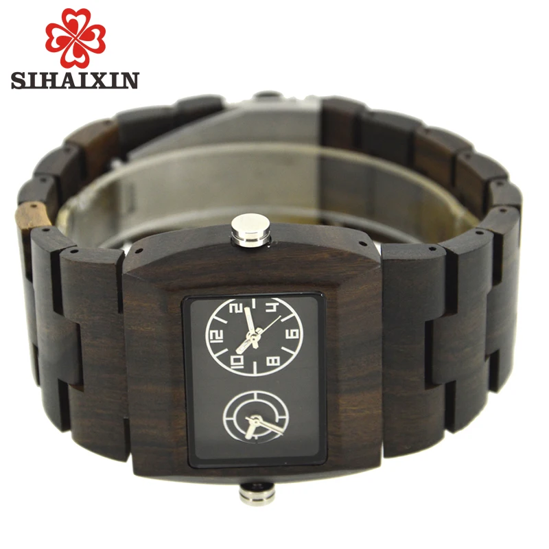 Wood Multifunction Quartz Mens Watches14