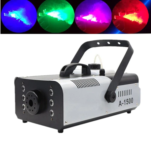 1500W Fog Machine With 24X9W RGB 3in1 LED Lights/DMX512 Remote Control Pyro Vertical Smoke Machine/Professional Stage DJ Fogger - Цвет: LED 1500W Fogger