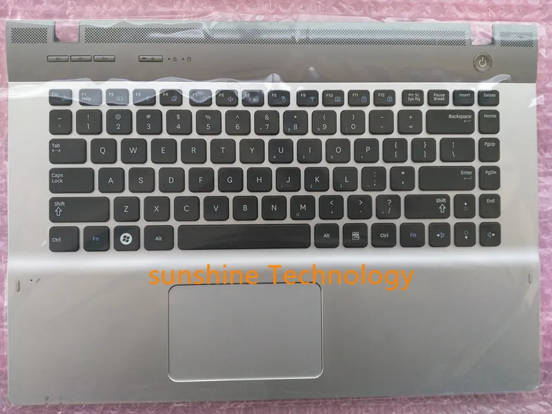 

US new laptop keyboard with touchpad palmrest for samsung BA75-02663A QX411 QX410 English layout