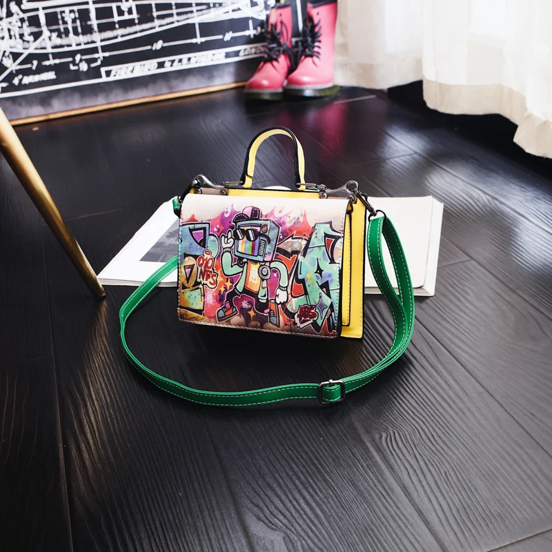 Women Leather Handbag Stitching Female Crossbody Shoulder Bags Ladies Travel Messenger Bag Fashion Bolsa Feminina Tote SS7210 (11)