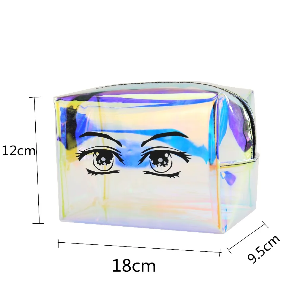 DEZEMIN Holographic Girls Cosmetic Bag Makeup Case Organizer  (4)
