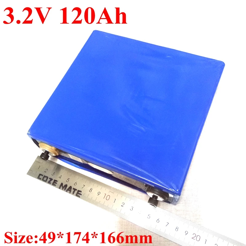 

4PCS 3.2V 120Ah LiFePO4 Long LifeCycles 3500 Times Max 3C for 12V Solar Energy Storage Battery Pack Placa Solar Painel Solar 12v