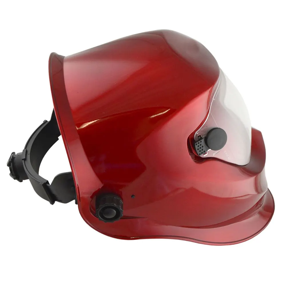 Solar Auto Darkening Red Welding Helmet Arc Tig Mig Welder Mask Protect Anti-Glare Lens