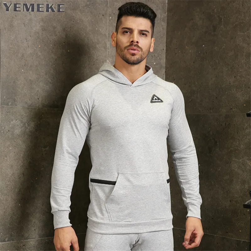 

2017 Men gyms hoodies gyms Fitness bodybuilding Sweatshirt Fashion pullover sportswear workout Hooded Jacket clothing