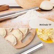 1 шт. скалка для помадки из нержавеющей стали, для выпечки грубой глины, для пиццы, пасты, кухонный ролик, антипригарный пирог аксессуары кухонные инструменты